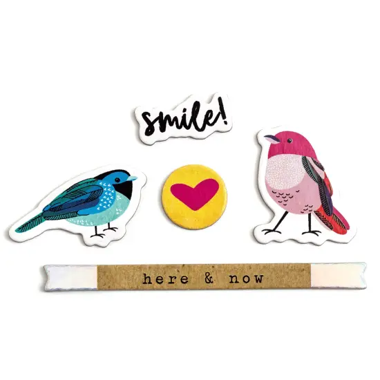 Vicki Boutin Color Kaleidoscope Thickers 5.5"X11" 121/Pkg-Hello Friend Phrase/Silver Chipboard {4}