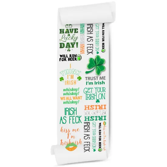 Irish As Feck St. Patrick's Day DTF Transfer 22x60 Direct-to-Film Gang Sheets {2}