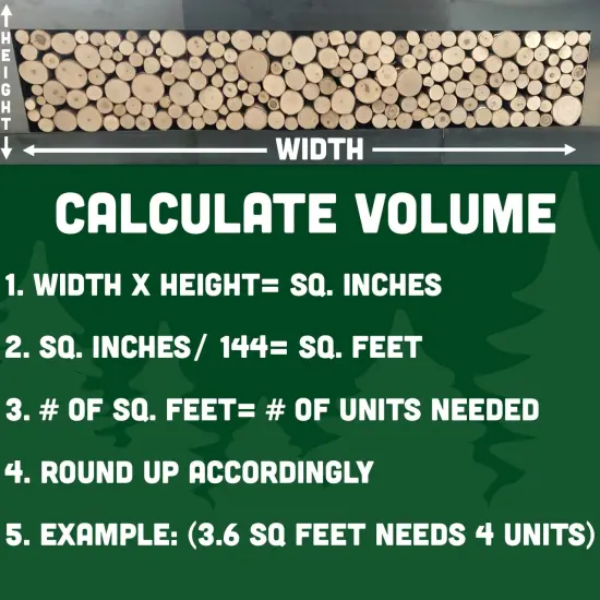 Wilson 7"-9" Decorative White Birch Fill-A-Space Logs, Natural Home Decor - 1.5"-4" Dia. (1 SQ. FT) {6}