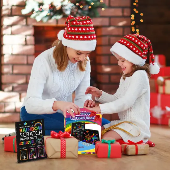 2 Pack Bulk Rainbow Magic Paper Supplies Toys for 3 4 5 6 7 8 9 10 Years Old Girls Kids Favors Gifts for Birthday Halloween Christmas Party Games Projects Kits {4}