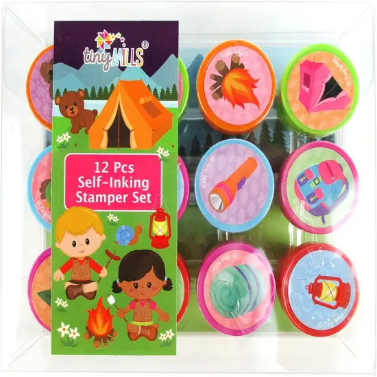 TINYMILLS 12 Pcs Camping Stamp Kit for {1}