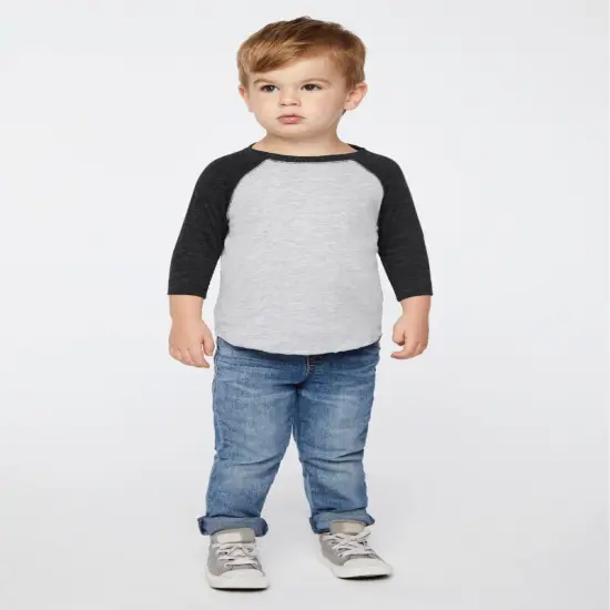 Toddler (Unisex) Raglan Baseball T-Shirt, Various Sizes by Rabbit Skins&reg; {3}