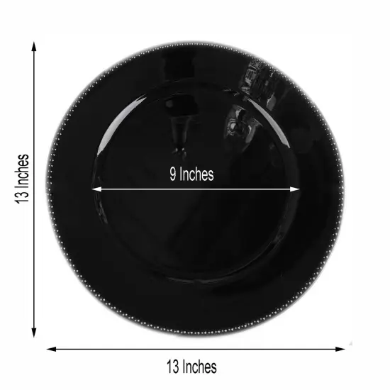 6 pcs of 13inch Charger Plates for Table Decor Black {3}