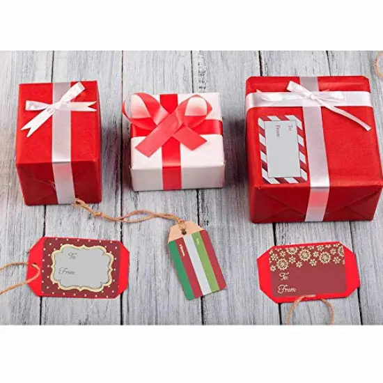 Christmas Sticker Labels,Self Adhesive Gift Stickers Holiday Gift Name Decals for Present/Wrapping Paper Decorations (100 Count) {2}