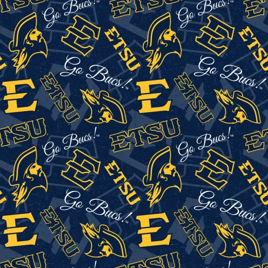 Sykel Enterprises-East Tennessee State University Cotton Fabric-ETSU Buccaneers Tone On Tone Cotton Quilting Fabric {1}