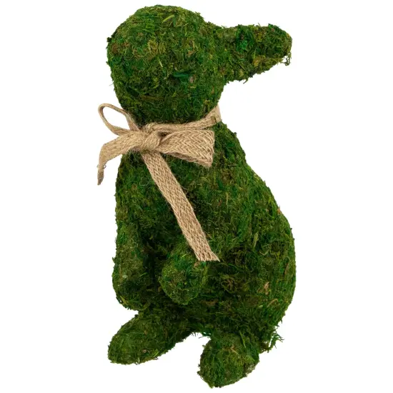 Northlight Standing Moss Easter Rabbit Figurine - 10" Green {7}