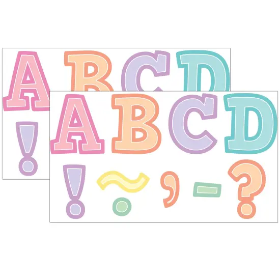 Pastel Pop Bold Block 3" Magnetic Letters, 55 Pieces Per Pack, 2 Packs {1}