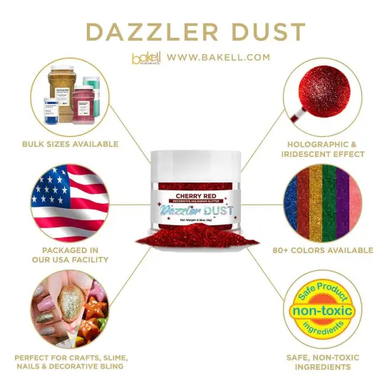 Cherry Red Dazzler Dust&reg; 5 Gram Jar {4}