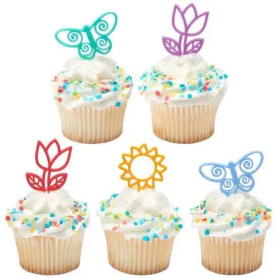 Springtime Assortment DecoPics&reg; Cupcake Decoration, 12ct {1}