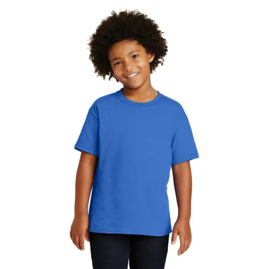 RADYAN&reg; Youth Crew Neck Short Sleeve T-Shirt Neon blue {1}