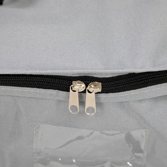 Northlight 36" Gray and Black Multi-Seasonal Wreath Storage Bag {7}