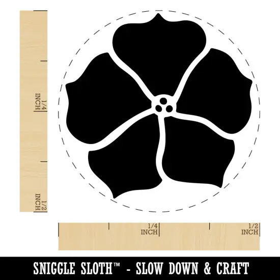 Petunia Annual Flower Self-Inking Rubber Stamp Ink Stamper for Stamping Crafting Planners UV {1}