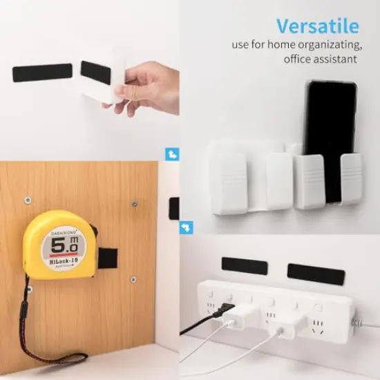 16 Pieces Hook and Loop Tape Sticky Back,1 in.x 4 in. Double-Sided Command Adhesive Strip Heavy Duty {5}