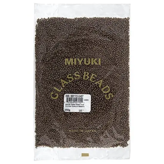 Miyuki 250g Metallic Round Rocailles Seed Beads, 11/0 Bronze Opaque #457 {3}