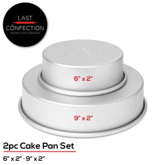 2 Piece Round Cake Pan Set Includes {3}