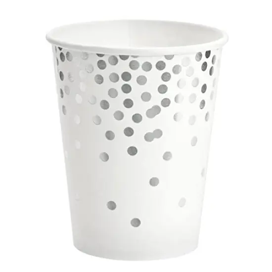 144 Pieces Silver Party Supplies for Wedding, Birthday - Silver Table Decorations with Plates, Napkins, Cups, and Cutlery (Serves 24) {3}