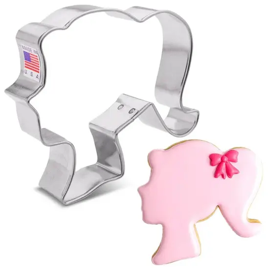 Ann Clark Barbie Doll Head Cookie Cutter 4" {1}