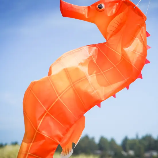 In the Breeze 5207 — 40-inch Seahorse 3D Windsock — Realistic Sea Life Windsock for Homes, Gardens, Classrooms with Brightly Printed Graphics {3}