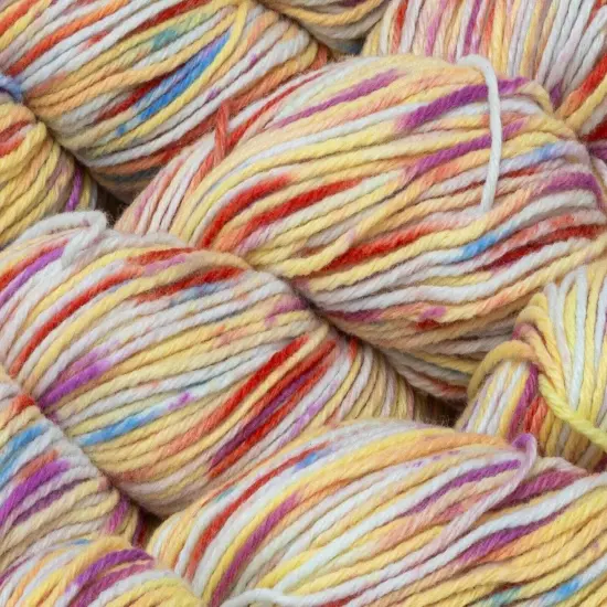 Hand-Dyed Cashmere Yarn Blend for Crochet and Knitting Yellow red mix {1}