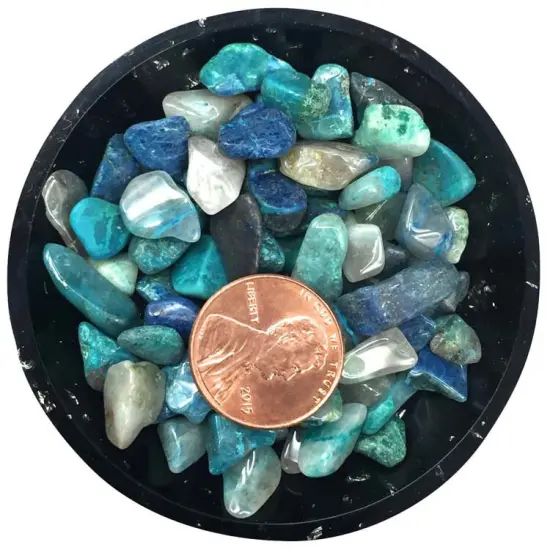 Chrysocolla Mini Crystal Chips &ndash; Size 2 {2}