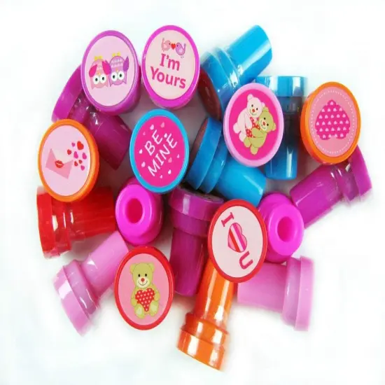 TINYMILLS 24 Pcs Valentine's Day Stampers for Kids Valentine's Day Classroom Exchange Party Favors Goody Bag Treat Bag Stuffers {4}