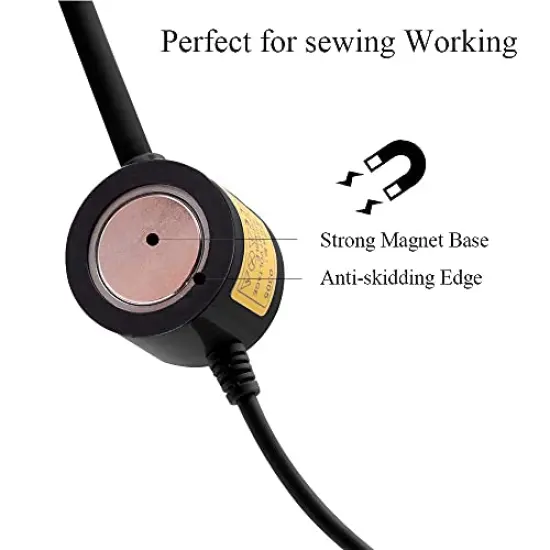 LED Sewing Machine Light,POWKER 30 LED Magnetic Mount Drill Press Light with Flexible Silone Coating Gooseneck for Sewing Machine, Drill Presses, Desks, Music Stands, Craft, Workbenches, Lathes Lamps {4}