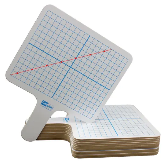 Two-Sided (3/8" Graph/Blank) Rectangular Dry Erase Graphing Paddles, Class Pack of 12 {2}