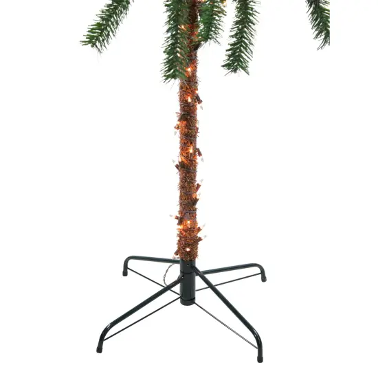 Northlight Pre-Lit Tropical Artificial Palm Tree - 4' - Clear Lights Green {4}