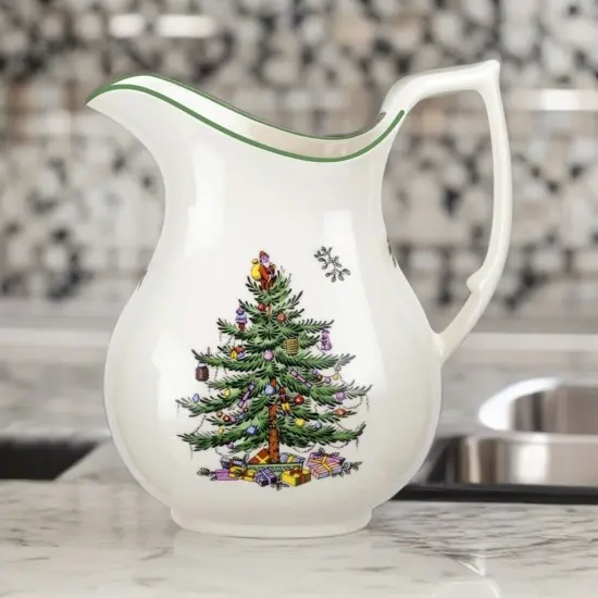 Spode Christmas Tree Pitcher Festive Holiday Serving {3}