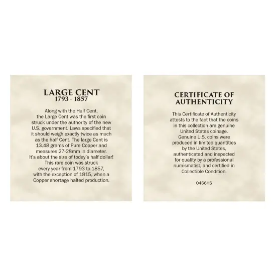 Collector's Favorites - Large Cent 1793-1857 {6}