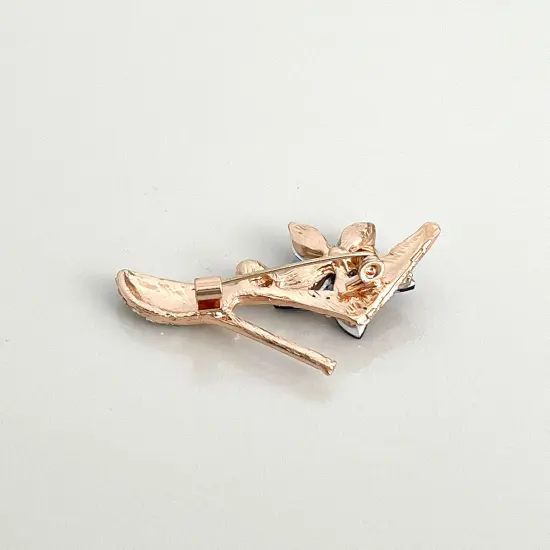 Wrapables Crystal Rhinestone High Heel Shoe Brooch Pin, Blue {3}