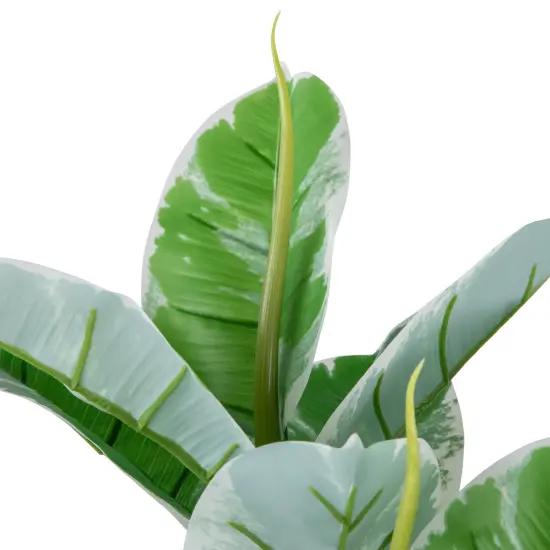 Northlight 34" Potted Green Artificial Rubber Plant {4}