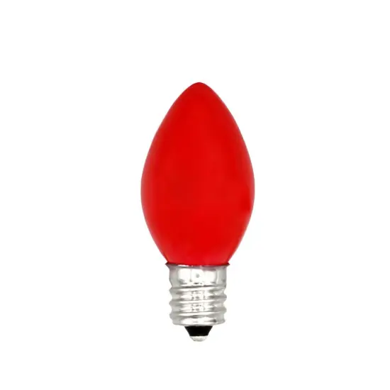 25 Pack C7 LED Red Replacement Light Bulbs . {2}