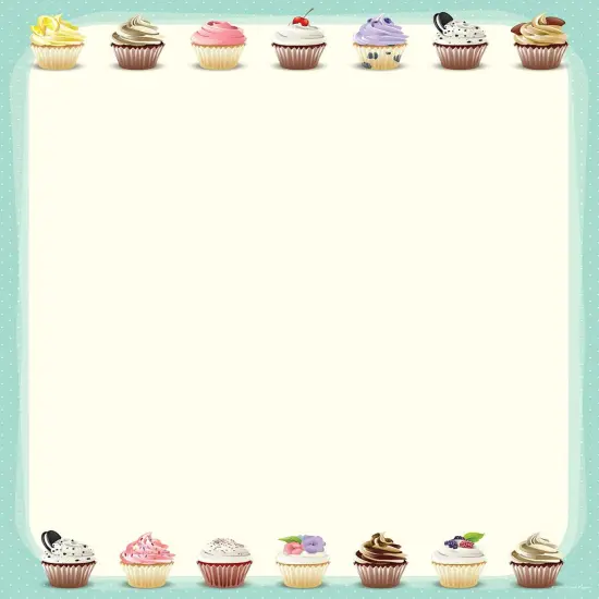 Great Papers! Iced Cupcakes Stationery Letterhead, Invitations and Announcements, Printer Friendly, 8.5"x11", 80 Pack {1}