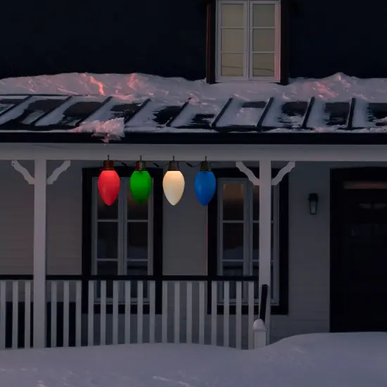 Northlight Lighted Blow Mold C7 Bulbs Christmas Decorations - 20" - Set of 4 Multi {4}