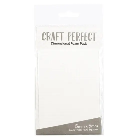 Craft Perfect Dimensional Foam Pads 5mmX5mm-White {1}