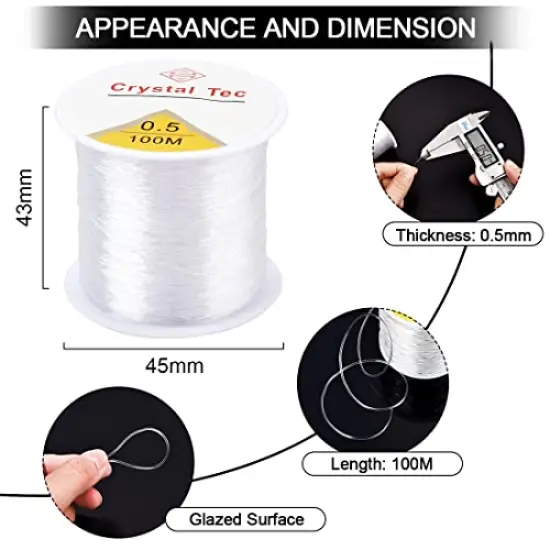 0.5mm Elastic Cord Beading Threads Stretch String Fibre Crafting Cords for Jewelry Making {1}