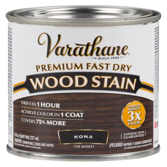 Premium Fast Dry Wood Stain, Half Pint, Kona, 8 Fl Oz {1}