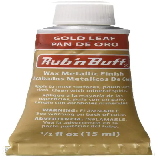AMACO Rub 'n Buff Wax Metallic Finish, 0.5-Fluid Ounce Antique Gold {3}