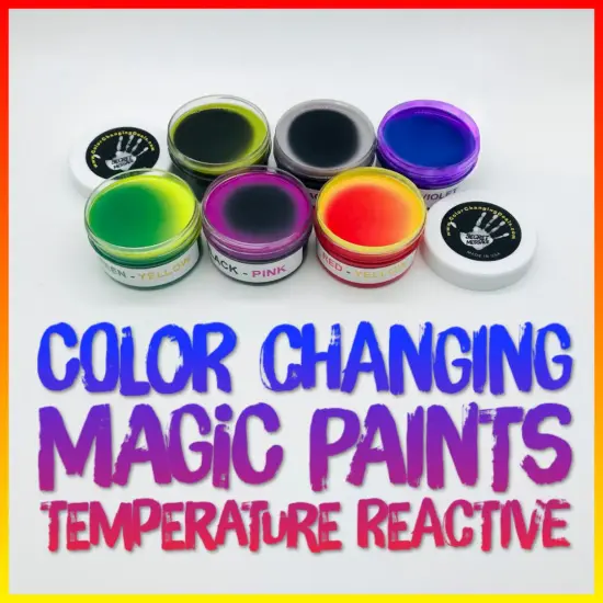 Universal Magic Paints Thermochromic Heat Sensitive for Secret Messages Color Changing T-Shirts & Shoes Red to yellow {5}