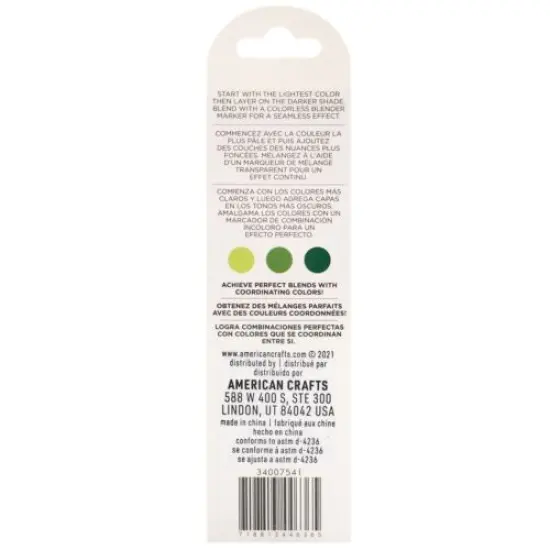 American Crafts - Sketch Markers Collection - Dual Tip - Chisel and Fine Point - Shamrock 3 Pack 34007541 {4}