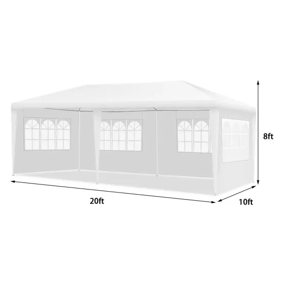 10 x 20 Feet Outdoor Party Wedding Canopy Tent with Removable Walls and Carry Bag {5}