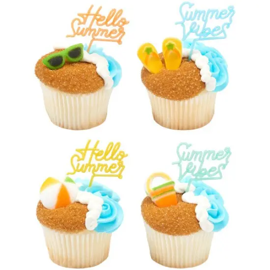 Summer Sayings DecoPics&reg; Cupcake Decoration, 12ct {4}