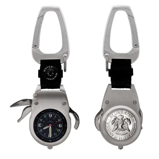 Presidential Seal JFK Half Dollar Coin Multi-Tool Pocket Watch Compass {1}