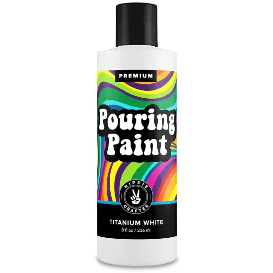 Black or White Pouring Paint Acrylic Pouring for Pour Art and Flow Painting 8oz 236 ml Bottle Mars Black or Titanium White {3}
