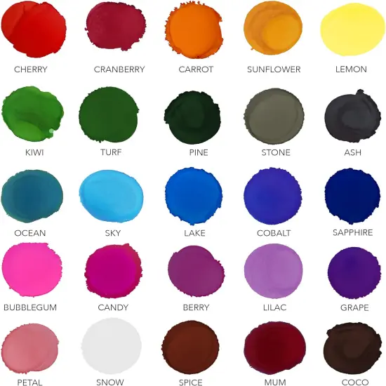 Pixiss Alcohol Ink Set - Alcohol Ink for Epoxy Resin 25 Large 0.5 Ounce Bottles {5}