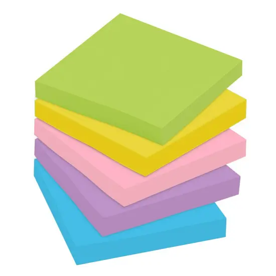 Notes, 3 in x 3 in, Floral Fantasy Collection, 100 Sheets/Pad, 5 Pads/Pack, 2 Packs {3}