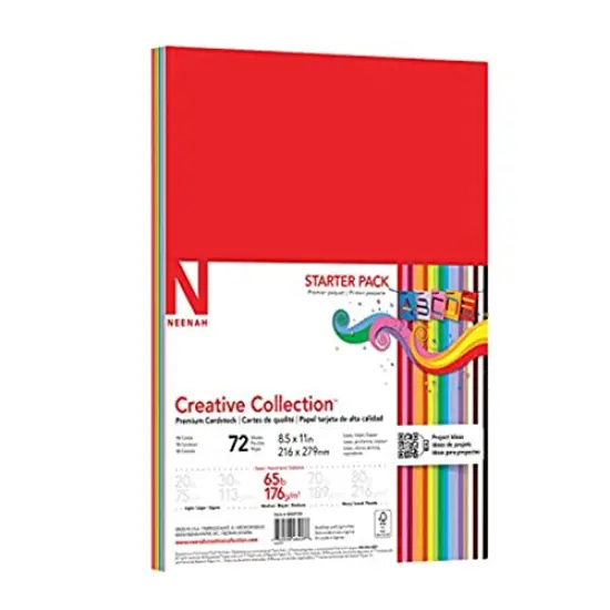 72 Count Assortment Creative Collection Classics Specialty Cardstock Starter Kit, 8.5 X 11 Inches,(46407-02) {4}