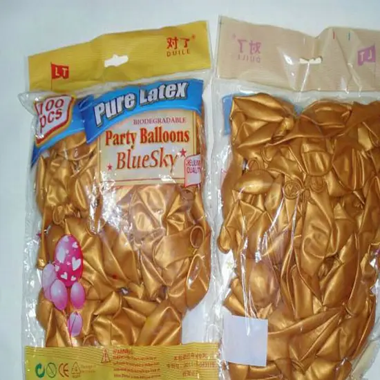 100pcs 10 inch Pearl Latex Colorful Thickening Gold {3}