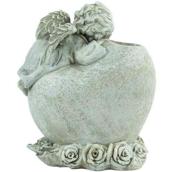 Northlight 6.5" Gray Sleeping Angel "In Loving Memory" Outdoor Garden Statue {6}